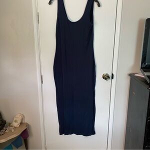 Earthbound Trading Company Navy Blue Bodycon Tank Dress Medium